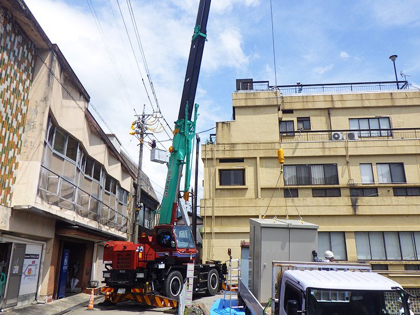 川西電業の紅葉館高圧受電設備更新工事